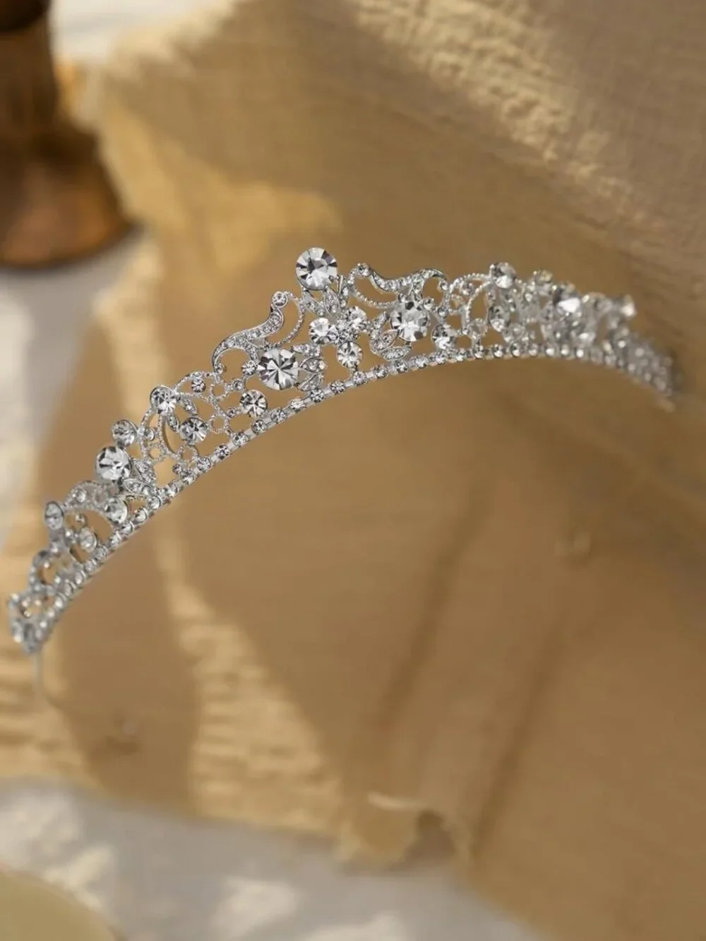 Elegant Rhinestone Bridal Tiara Crown | Wedding Headpiece for Women, Princess